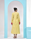 Lemon Pink Cotton Midi Dress