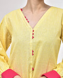 Lemon Pink Cotton Midi Dress