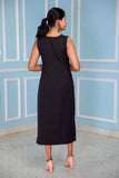 Bold Black Sleeveless Dress