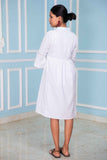 Whispering White Knee Length Dress