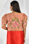 Copper Rust Handpainted Silk Blouse