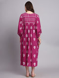 Aarna Rani Pink Check Cotton Kafty