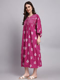 Aarna Rani Pink Check Cotton Kafty