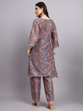 Zehra Sequin-Kalamkari Kurta Palazzo Set