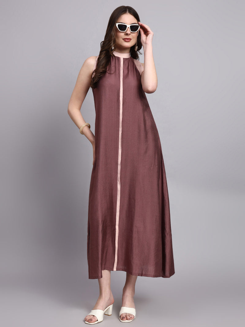 Elara Mauve Flow Dress