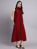 Rhea Crimson Flow Dress