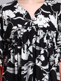 Noir Floral Cotton Kafty