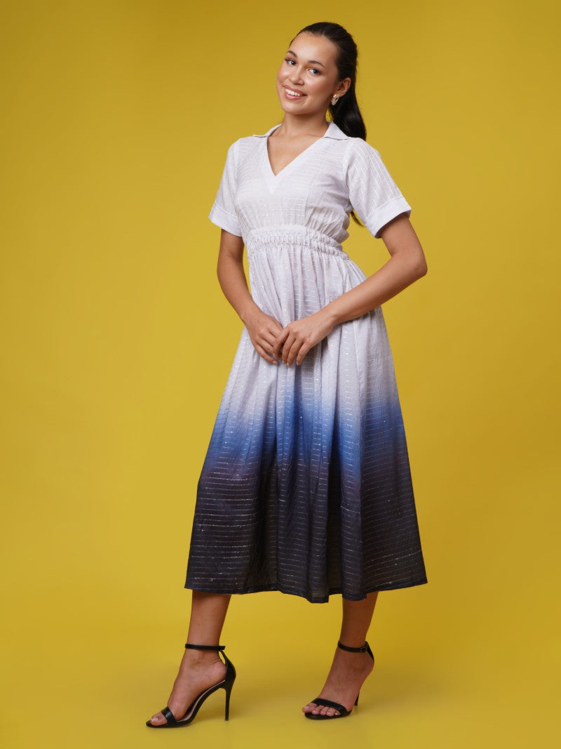 Nyra Twilight Ombre Midi Dress