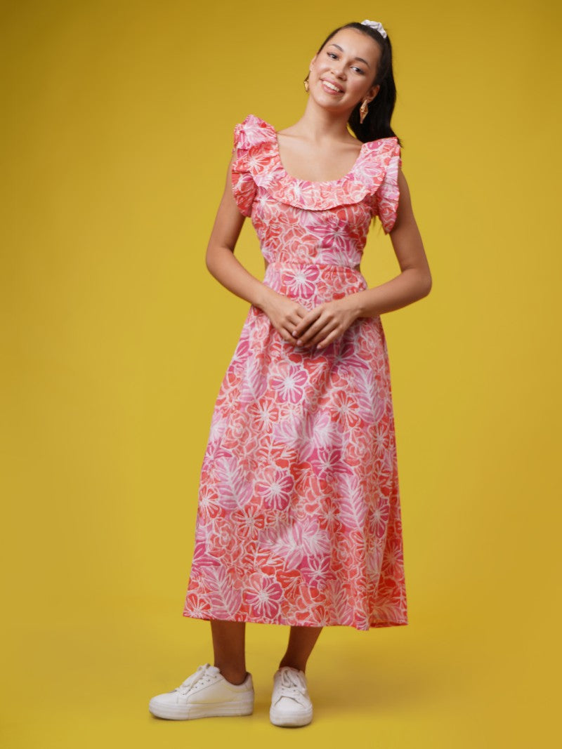 Zara Bloom - Tropical Back-Tie Floral Dress