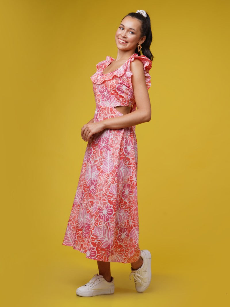 Zara Bloom - Tropical Back-Tie Floral Dress