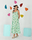Mint Green Sleeveless Mid Length Nighty Dress