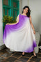 Purple & White Ombre One-Shoulder Maxi Dress for Women