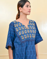 Royal Blue Hand Embroidery Designer Luxury Kaftan