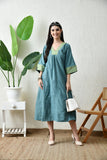 Teal Tranquality Kafty Dress