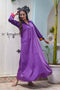 Purple Velvet Kaftan Nighty