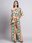 Noorain Multicolour Off-Shoulder Co-ord Set
