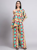 Noorain Multicolour Off-Shoulder Co-ord Set
