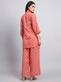 Inaya Orange Retro Floral Co-ord Set