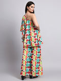 Noorain Multicolour Off-Shoulder Co-ord Set