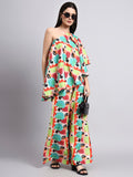 Noorain Multicolour Off-Shoulder Co-ord Set