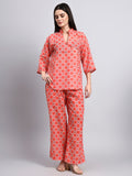 Inaya Orange Retro Floral Co-ord Set