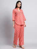 Inaya Orange Retro Floral Co-ord Set