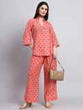 Inaya Orange Retro Floral Co-ord Set