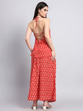 Ruhaniya Red Ikat Co-ord