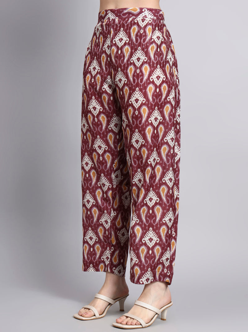 Aamira Purple Ikat Sleeveless Co-ord Set