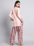 Saba Blush Floral Farshi Salwar Kurta Set