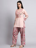 Saba Blush Floral Farshi Salwar Kurta Set