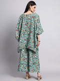 Zehra Sea Green Floral 3-Piece Co-ord Set