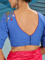Blue Hand Embroidered Blouse