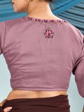 Wine Hand Embroidered Blouse