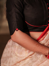Oshur Badh - Black Durga Handpainted Blouse