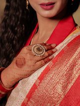Maa Aschhe - Yellow Durga Handpainted Blouse