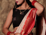 Sundori - Black Embroidered Sleeveless Cotton Blouse