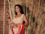 Mahasweta - Beige Sleeveless Durga Cotton Blouse