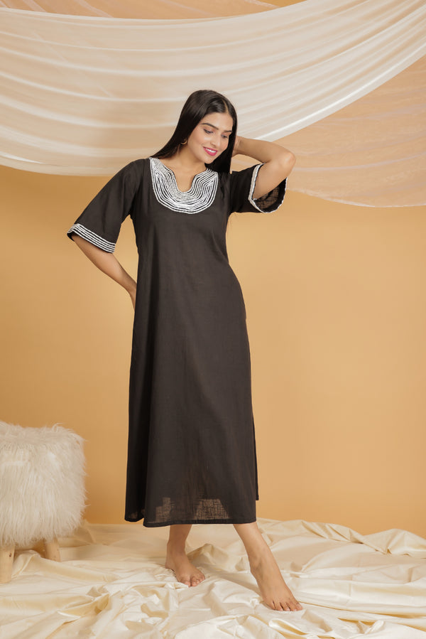 Buy NOZ2TOZ Women Grey Printed Flared Maternity Dress Online at Best Price  | Distacart