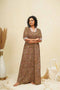 Mehendi Green Floral Block Printed Kaftan Nighty Dress