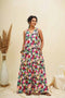 Multicoloured Floral Sleeveless Maxi  Dress