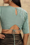 Pastel Green Hand Embroidered Blouse