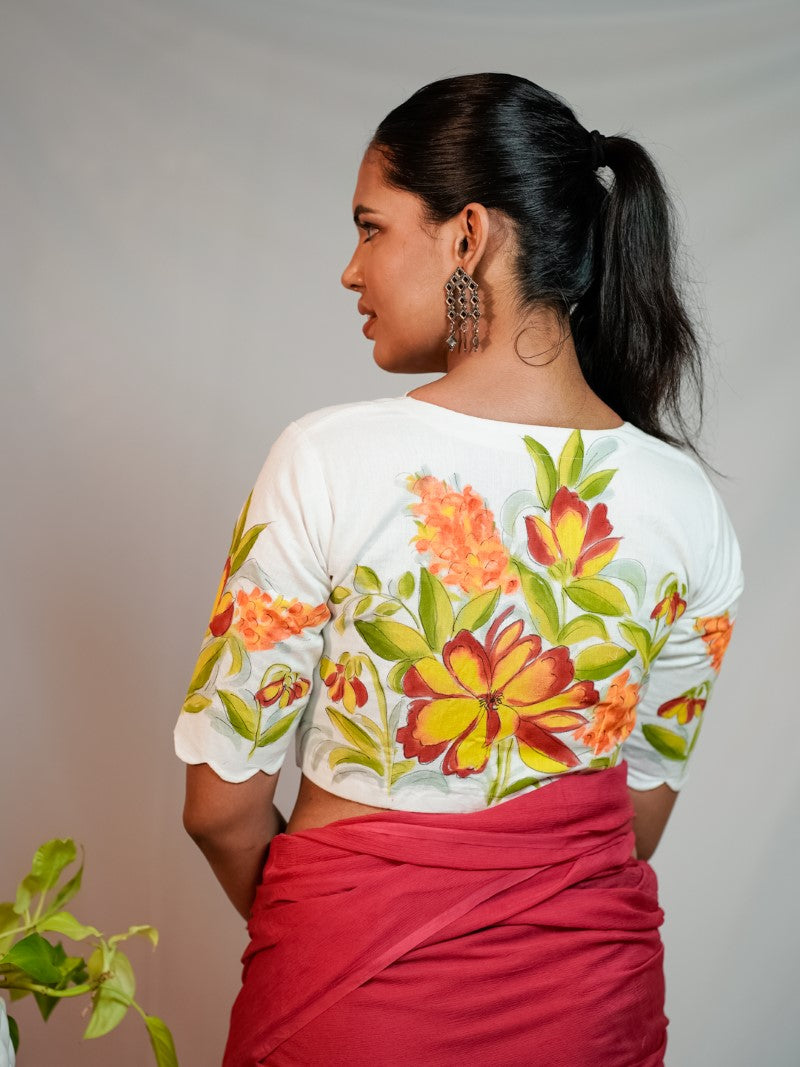 Ginara Broderie White Blouse