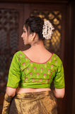 PETAL & LEAFS - Silk Embroidery BLouse