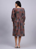 Tara Vintage Patchwork Midi Dress