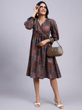 Tara Vintage Patchwork Midi Dress