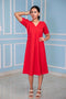 Valentine Red Knee Length Dress