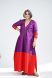 Be your own muse - Purple  Blended  Raw Silk Maxi Dress