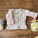 white hand-knitted soft wollen infant set  - thesaffronsaga