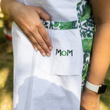 Summer Cool Apple Green White Dress For Moms  - thesaffronsaga
